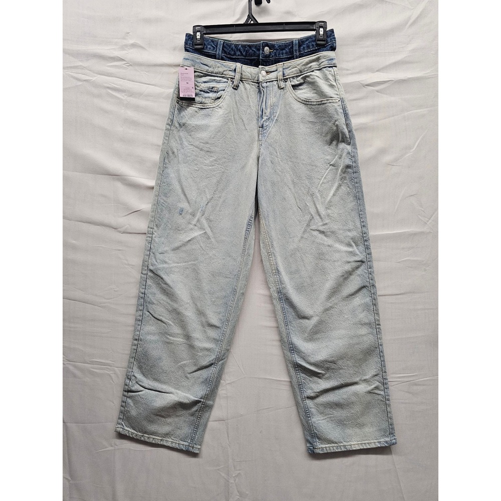 Wild Fable Womens Relaxed Straight Jeans Blue Cotton Blend Casual Size‎ 10